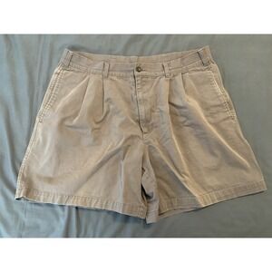 Windridge Shorts Mens 38 (36x8 fit) Pleated Beige Vintage Casual Hike Preppy Dad